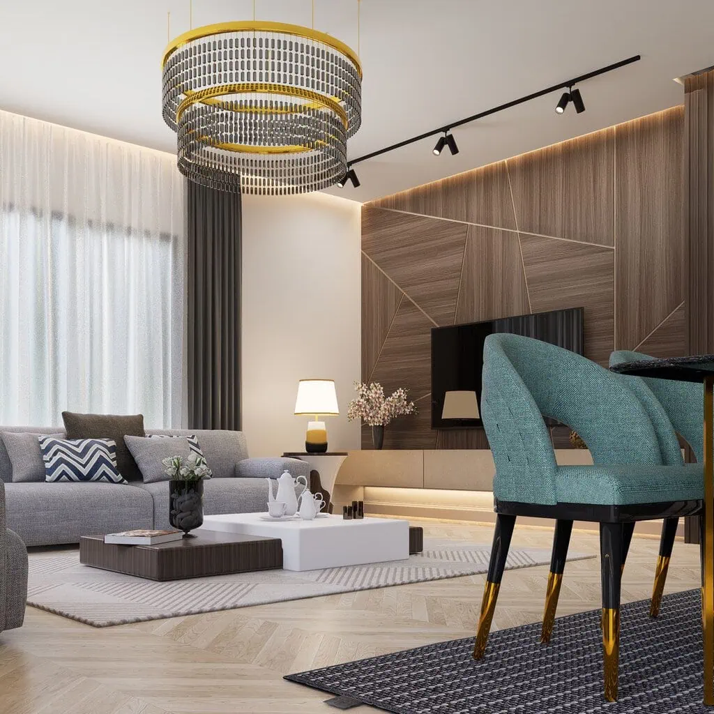 Home space with dining area